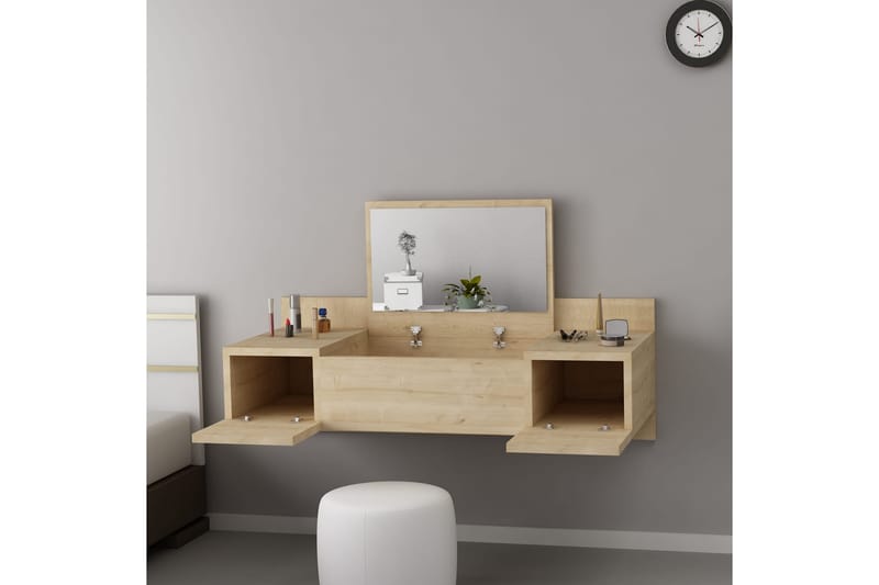 Andifli Sminkbord 100 cm - Blå/Natur - Møbler - Bord - Sminkebord & toalettbord - Sminkebord med speil