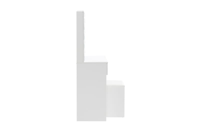 Angarn Sminkebord 80 cm med LED-Belysning - Hvit - Sminkebord med speil - Sminkebord & toalettbord - Sminkebord med lamper