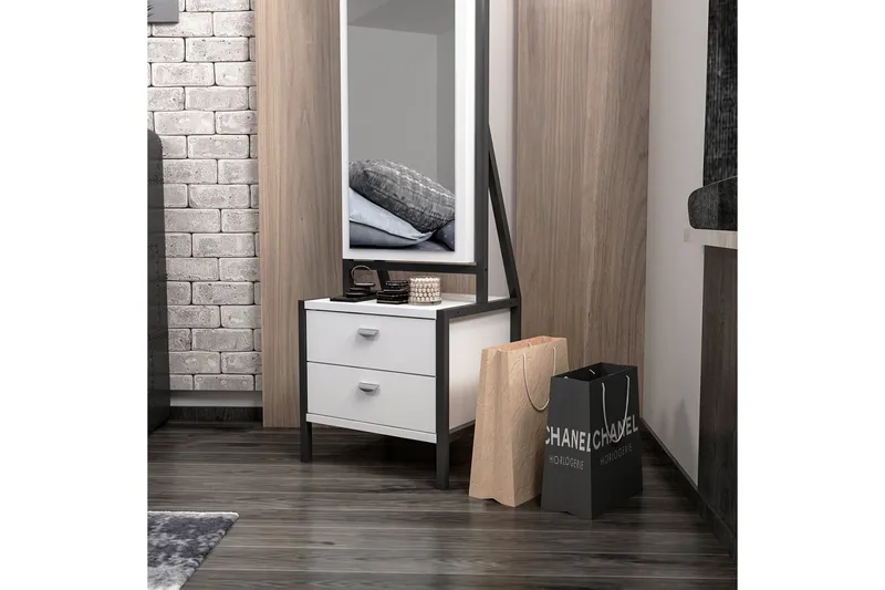 Challur Sminkebord 41 cm - Hvit - Møbler - Bord - Sminkebord & toalettbord