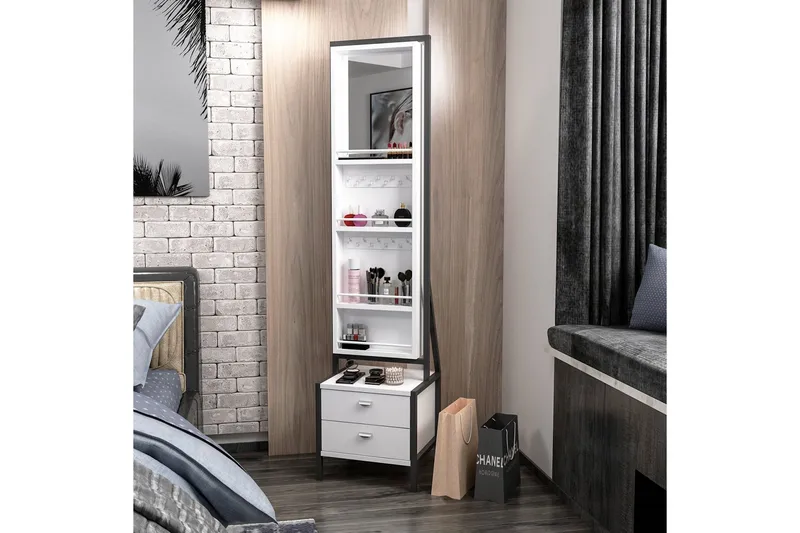 Challur Sminkebord 41 cm - Hvit - Møbler - Bord - Sminkebord & toalettbord