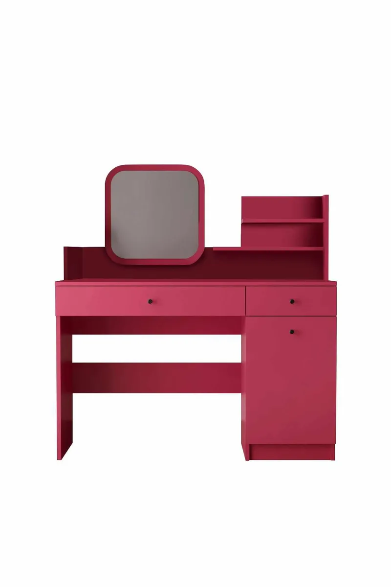 Fabrony sminkebord med speil 124 cm, Bringebær