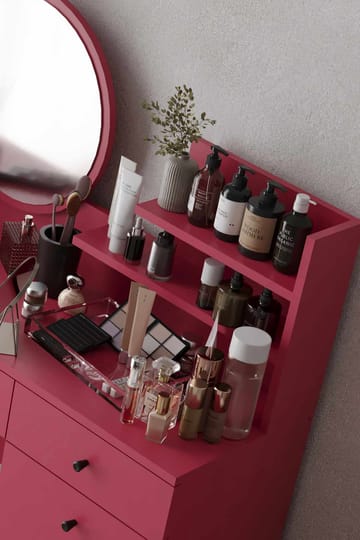Fabrony sminkebord med speil 124 cm - Bringebær - Møbler - Bord - Sminkebord & toalettbord