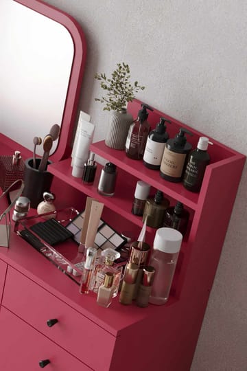 Fabrony sminkebord med speil 124 cm - Bringebær - Møbler - Bord - Sminkebord & toalettbord