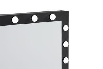 Hakebo Sminkbord 140 cm med LED Belysning - Svart - Møbler - Bord - Sminkebord & toalettbord - Sminkebord med speil