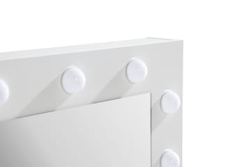 Hakebo Sminkebord med Belysning og Oppbevaring 94 cm - Hvit - Møbler - Bord - Sminkebord & toalettbord - Sminkebord med speil
