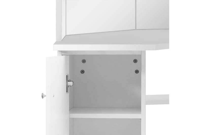 Hjørnemontert sminkebord hvit - Hvit - Sminkebord & toalettbord - Sminkebord med speil