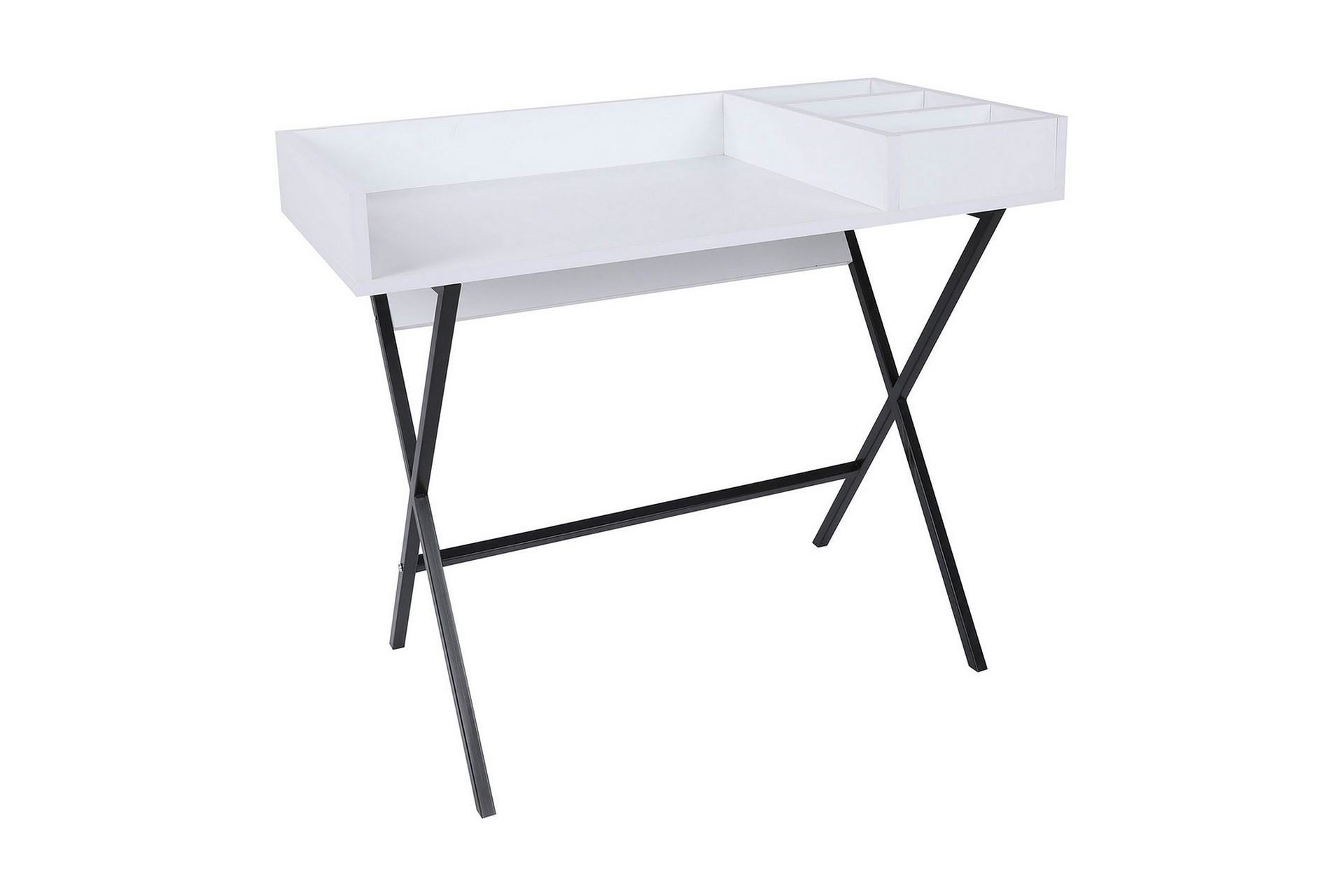 Levents Dressing Sminkebord 100 cm - Hvit / Svart - Møbler - Bord - Sminkebord & toalettbord