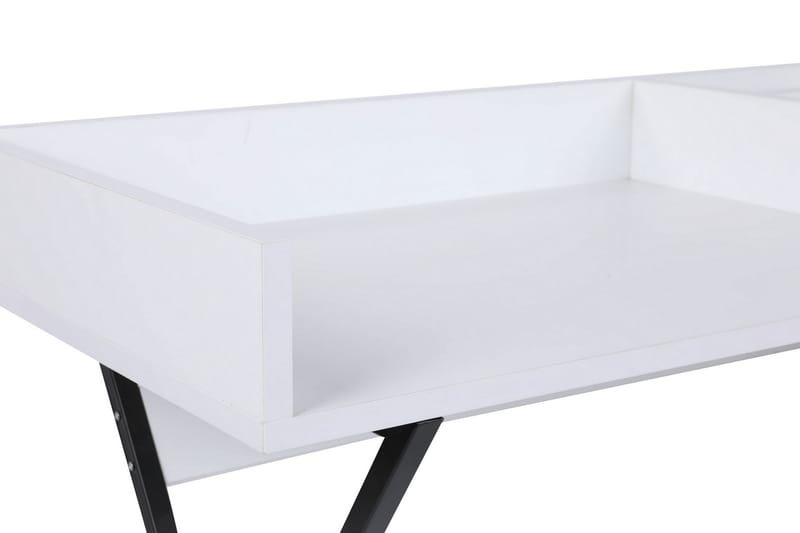 Levents Dressing Sminkebord 100 cm - Hvit / Svart - Møbler - Bord - Sminkebord & toalettbord