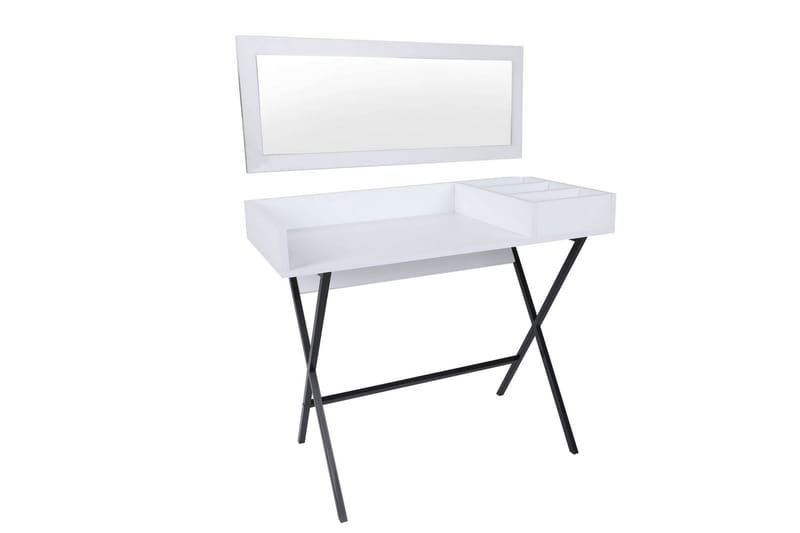 Levents Dressing Sminkebord 100 cm - Hvit / Svart - Møbler - Bord - Sminkebord & toalettbord