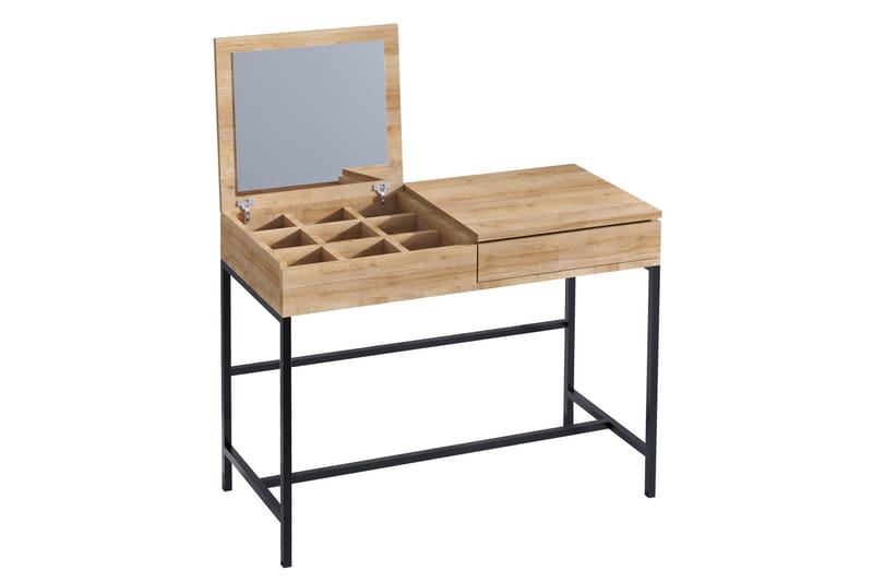 Make-up Table Eik|Svart, Natur/Svart