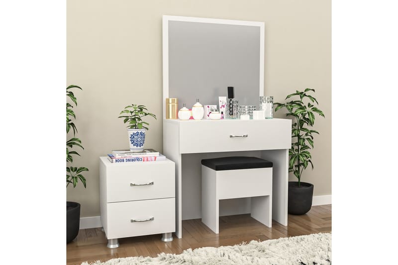 Make-up Table Hvit - Møbler - Bord - Sminkebord & toalettbord - Sminkebord med speil