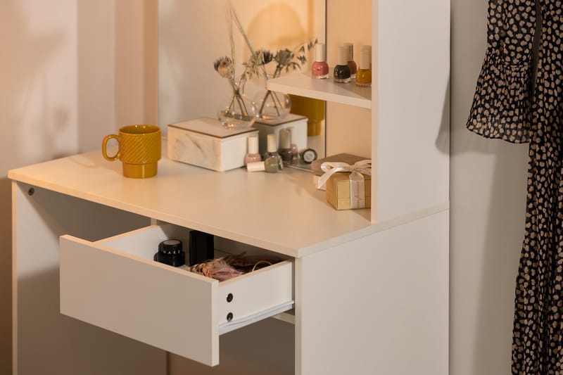 Orlunda Sminkebord 75 cm - Hvit - Møbler - Bord - Sminkebord & toalettbord - Sminkebord med speil