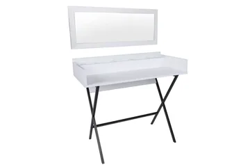 Pyke Sminkbord 100 cm - Hvit/Svart - Møbler - Bord - Sminkebord & toalettbord