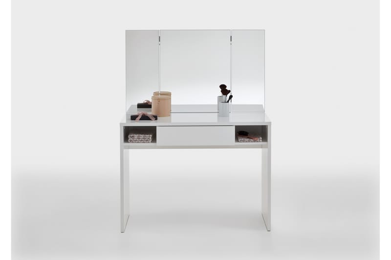 Ridell Sminkebord100 cm - Hvit - Sminkebord med speil - Sminkebord & toalettbord