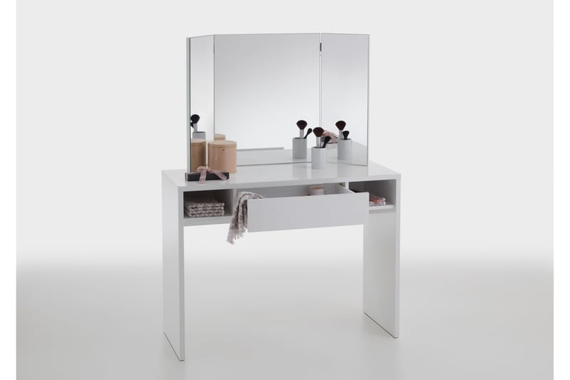 Ridell Sminkebord100 cm - Hvit - Møbler - Bord - Sminkebord & toalettbord - Sminkebord med speil