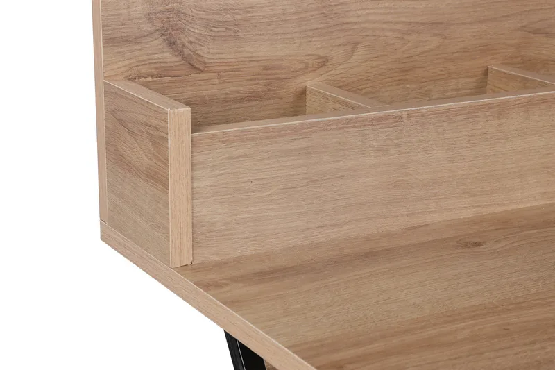 Sminkebord 100 cm - Natur / Svart - Møbler - Bord - Sminkebord & toalettbord - Sminkebord med speil