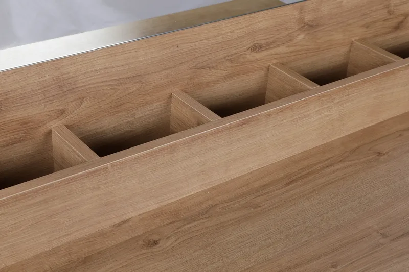 Sminkebord 100 cm - Natur / Svart - Møbler - Bord - Sminkebord & toalettbord - Sminkebord med speil