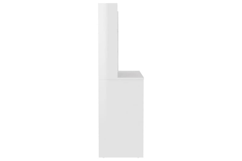 Sminkebord med LED-lys 100x40x135 cm MDF blank hvit - Hvit - Sminkebord & toalettbord