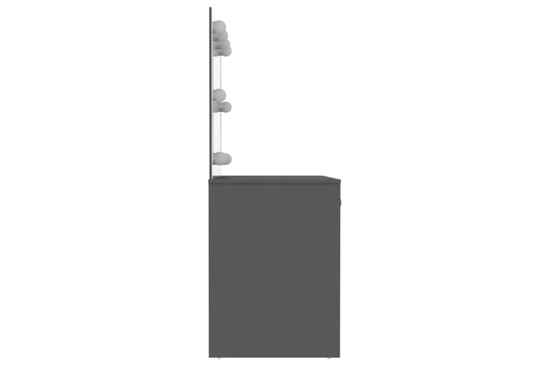 Sminkebord med LED-lys 110x55x145 cm MDF grå - Grå - Sminkebord & toalettbord