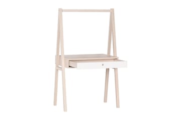 Spot Skrivebord med Oppbevaring og Skuffer i Tre - Hvit|Beige - Møbler - Bord - Kontorbord - Skrivebord
