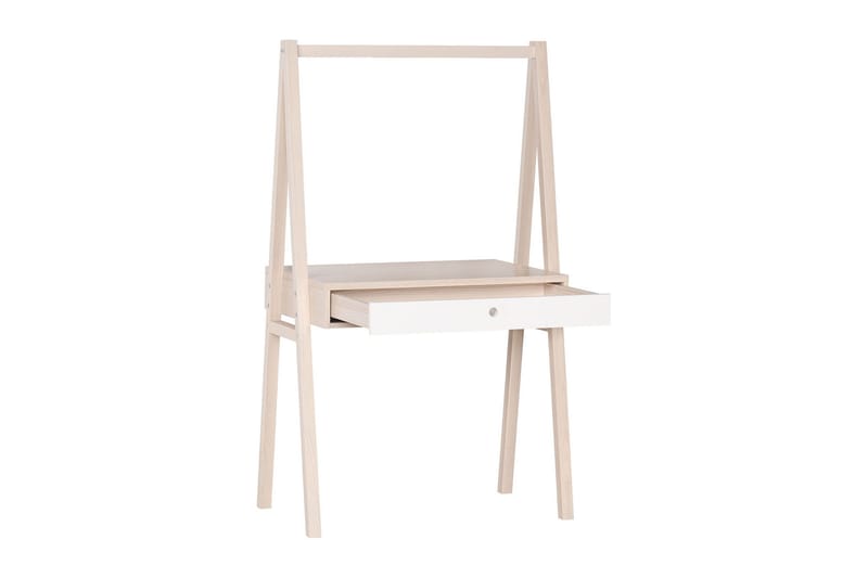 Spot Skrivebord med Oppbevaring og Skuffer i Tre - Hvit|Beige - Møbler - Bord - Kontorbord - Skrivebord