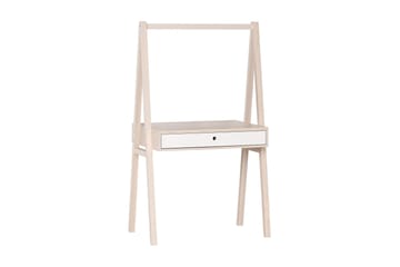 Spot Skrivebord med Oppbevaring og Skuffer i Tre - Hvit|Beige - Møbler - Bord - Kontorbord - Skrivebord