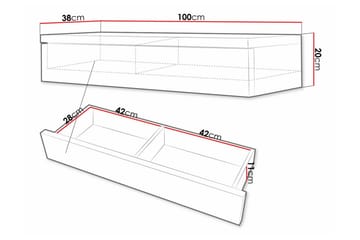 Staffin Sminkespeil 100x38 cm - Hvid - Møbler - Bord - Sminkebord & toalettbord