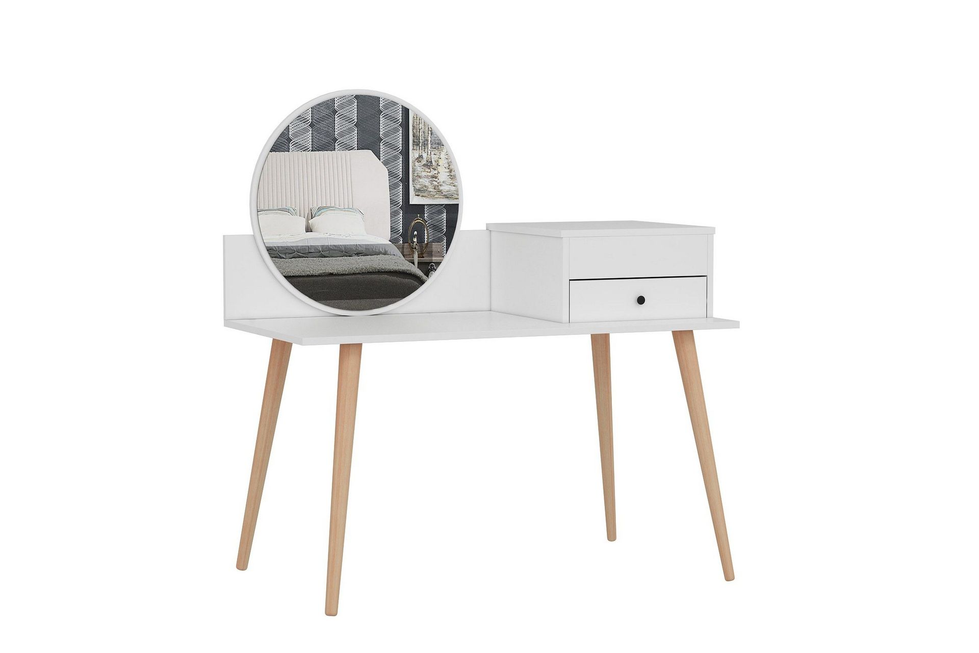 Straat Sminkebord 120x96 cm Hvit - Hanah Home