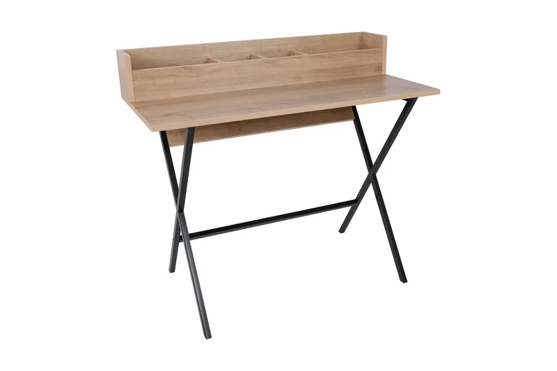 Terrasse Sminkebord 100 cm, Valnøtt / Svart