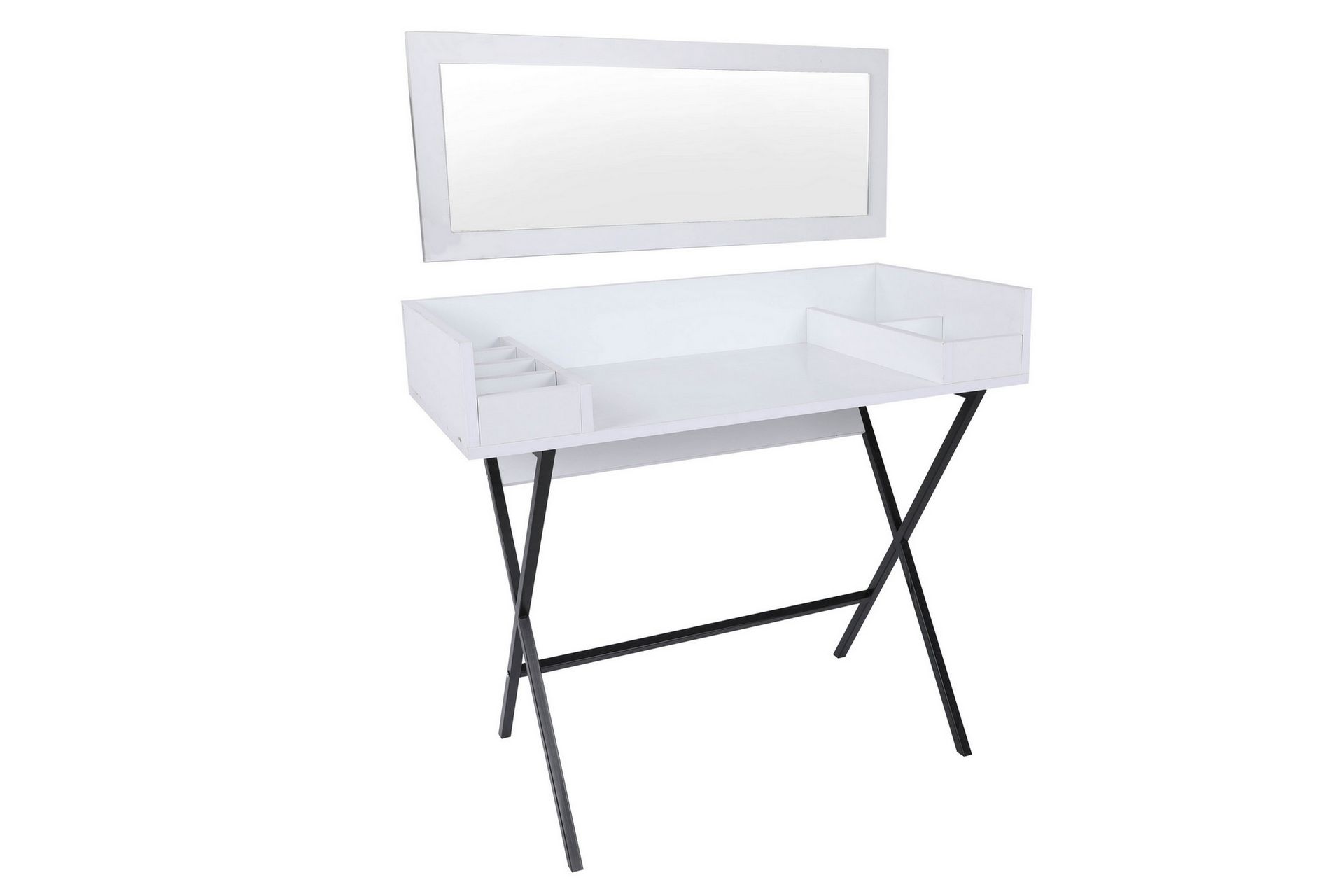 Timiza Sminkbord 100 cm - Hvit/Svart - Møbler - Bord - Sminkebord & toalettbord