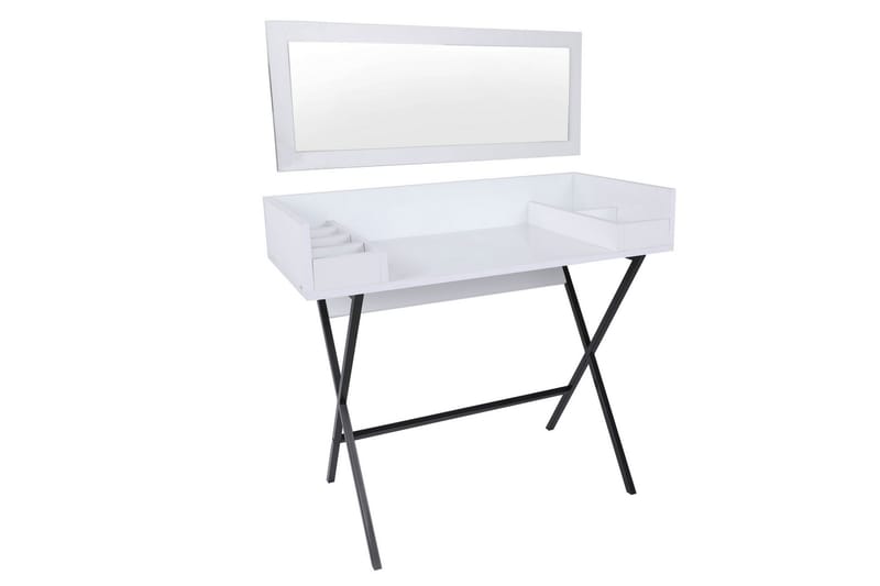 Timiza Sminkbord 100 cm - Hvit/Svart - Møbler - Bord - Sminkebord & toalettbord