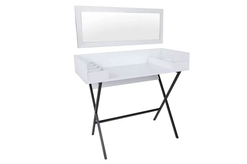 Timiza Sminkbord 100 cm - Hvit/Svart - Møbler - Bord - Sminkebord & toalettbord
