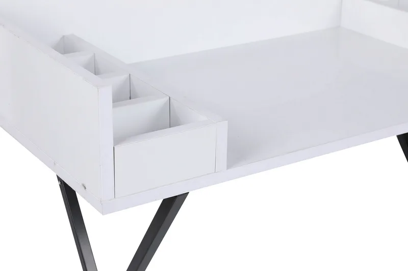 Timiza Sminkbord 100 cm - Hvit/Svart - Møbler - Bord - Sminkebord & toalettbord