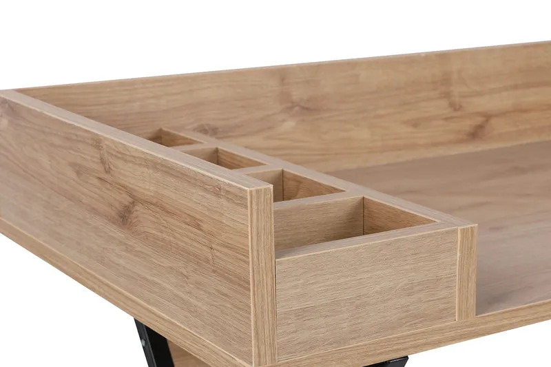 Timiza Sminkebord 100 cm - Valnøtt / Svart - Møbler - Bord - Sminkebord & toalettbord