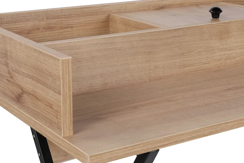 Weesolo Dressing Sminkebord 100 cm - Valnøtt / Svart - Møbler - Bord - Sminkebord & toalettbord - Sminkebord med speil