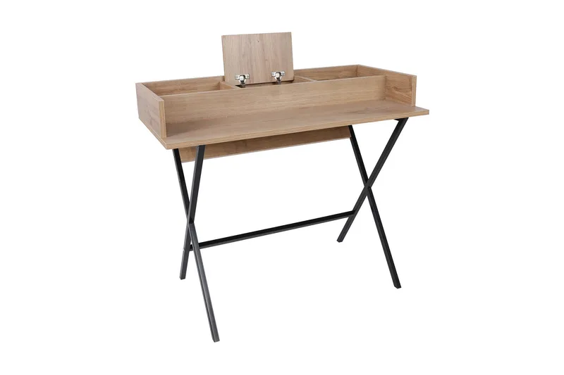 Weesolo Dressing Sminkebord 100 cm - Valnøtt / Svart - Møbler - Bord - Sminkebord & toalettbord - Sminkebord med speil