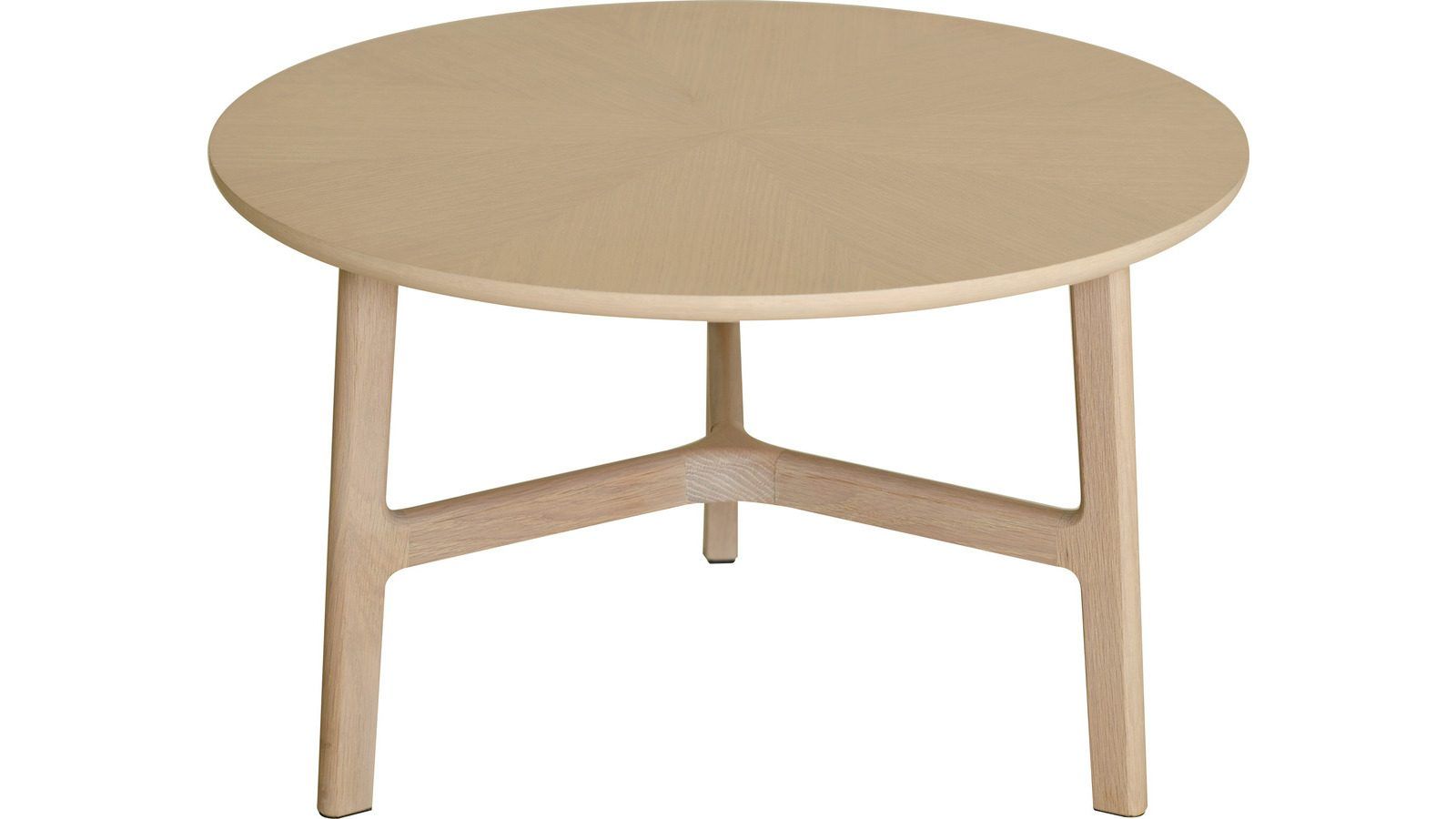 Sofabord Älvros 65 cm - Brunlakkert og hvitpigmentert eik