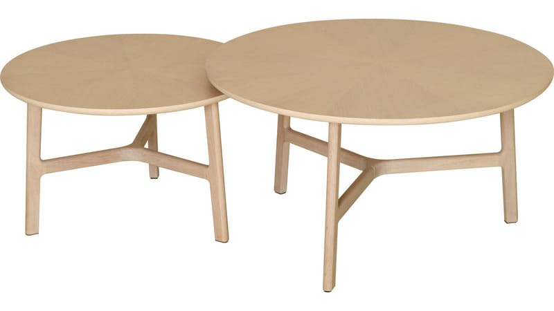 Sofabord Älvros 65 cm - Brunlakkert og hvitpigmentert eik - Møbler - Bord - Sofabord