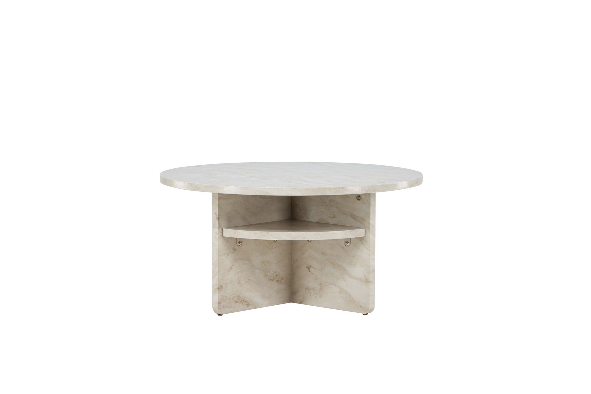 Ålesund Travertin Sofabord 85 cm - Beige