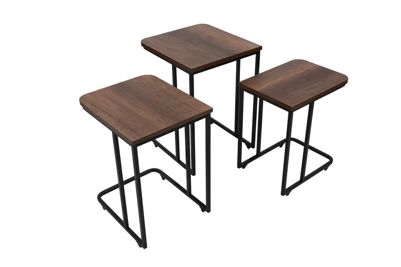 Nagako Sett med Bord Brun/Svart, Hanah Home