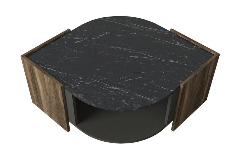 Abbye Sofabord 75 cm - Valnøttsbrunsbrun/Grå/Svart - Møbler - Bord - Sofabord