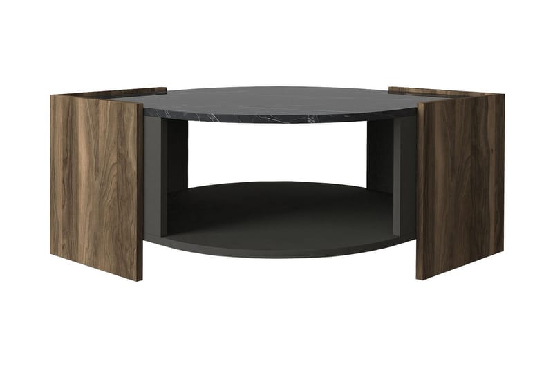 Abbye Sofabord 75 cm - Valnøttsbrunsbrun/Grå/Svart - Møbler - Bord - Sofabord