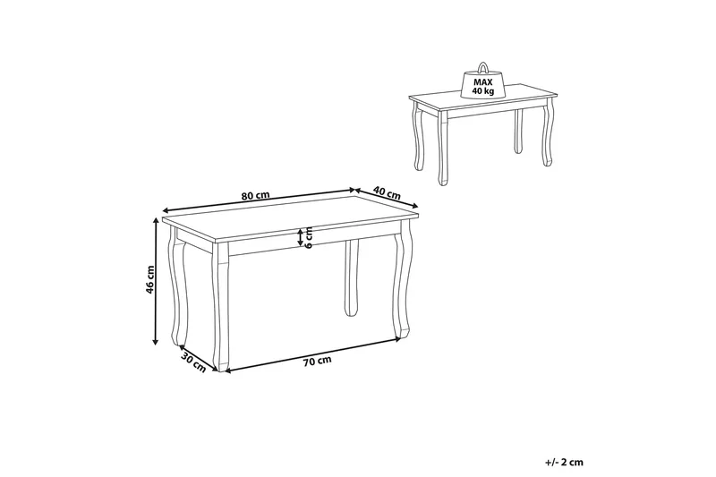 Abinav Sofabord - Hvit - Møbler - Bord - Sofabord