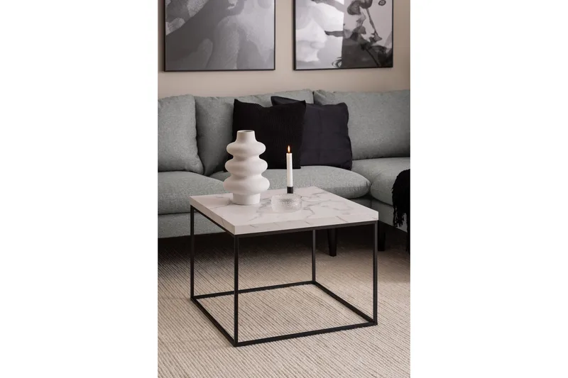 Adisan Sofabord 60x60 cm - Hvid - Møbler - Bord - Sofabord