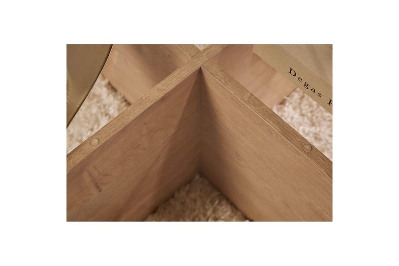 Sofabord Aeris 75 cm med Glassplate - Safireik / Transparent - Møbler - Bord - Sofabord