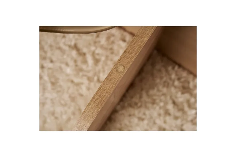 Sofabord Aeris 75 cm med Glassplate - Safireik / Transparent - Møbler - Bord - Sofabord