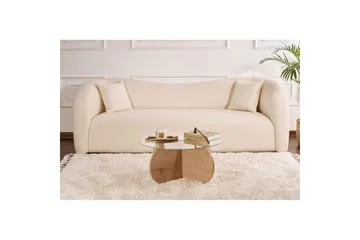 Sofabord Aeris 75 cm med Glassplate - Safireik / Transparent - Møbler - Bord - Sofabord