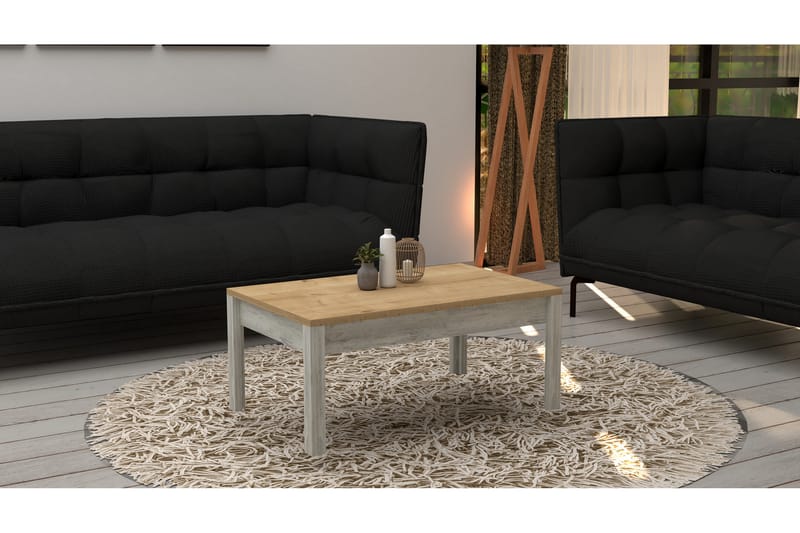 Agouza Sofabord 80 cm - Brun/Blå/Hvit - Møbler - Bord - Sofabord