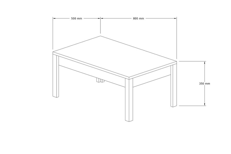 Agouza Sofabord 80 cm - Brun/Blå/Hvit - Møbler - Bord - Sofabord