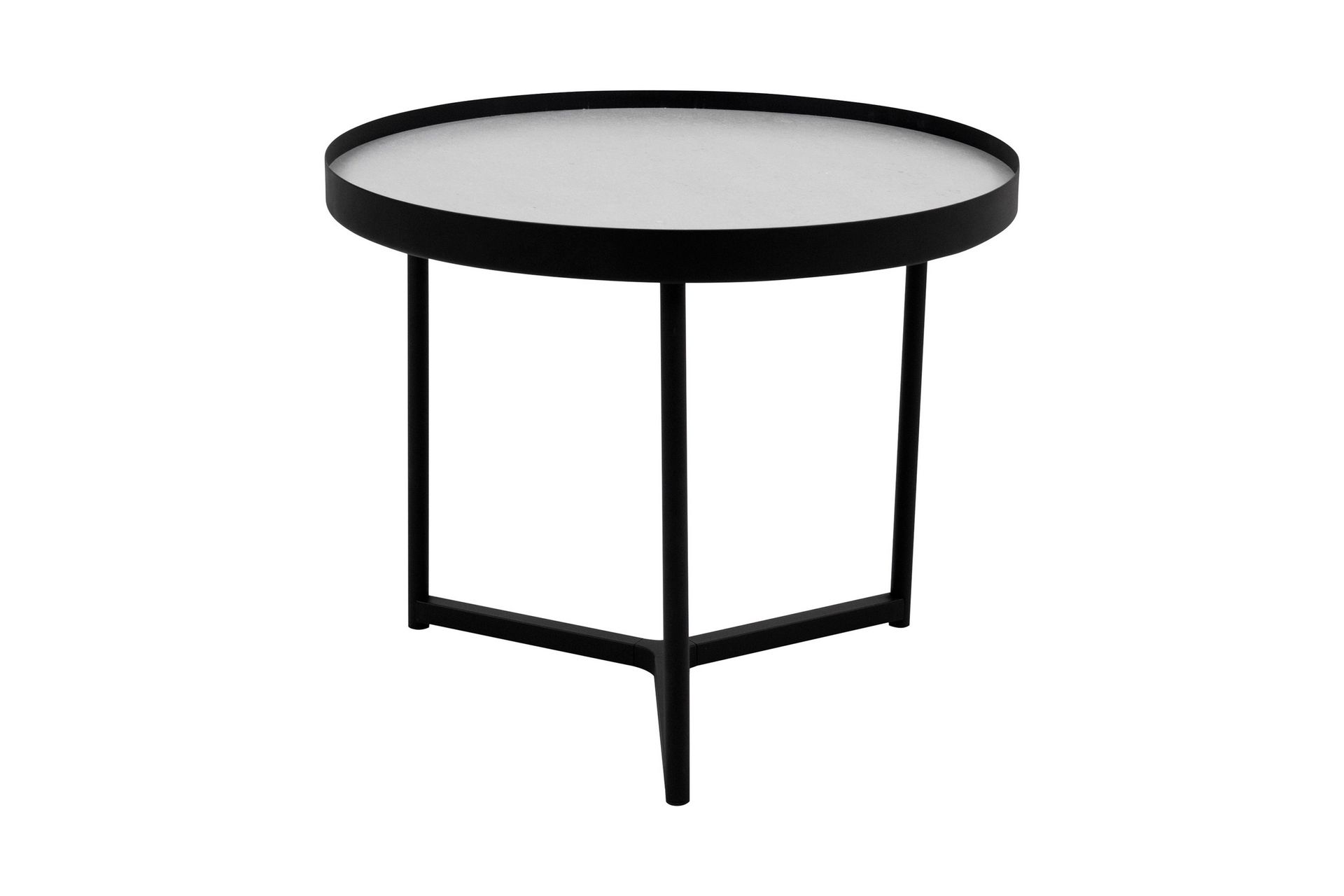 Alcide Sofabord 55 cm Rundt - Betonggrå/Svart - Møbler - Bord - Sofabord